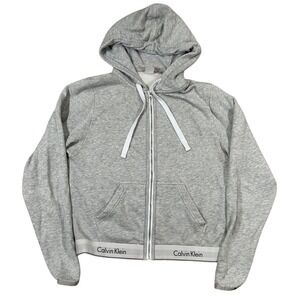 Calvin Klein‎ Full Zip Hoodie Women's Small Gray Lounge Activewear